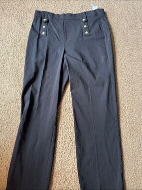 Counterparts Black Women's Dress Pants with Gold Buttons size Medium